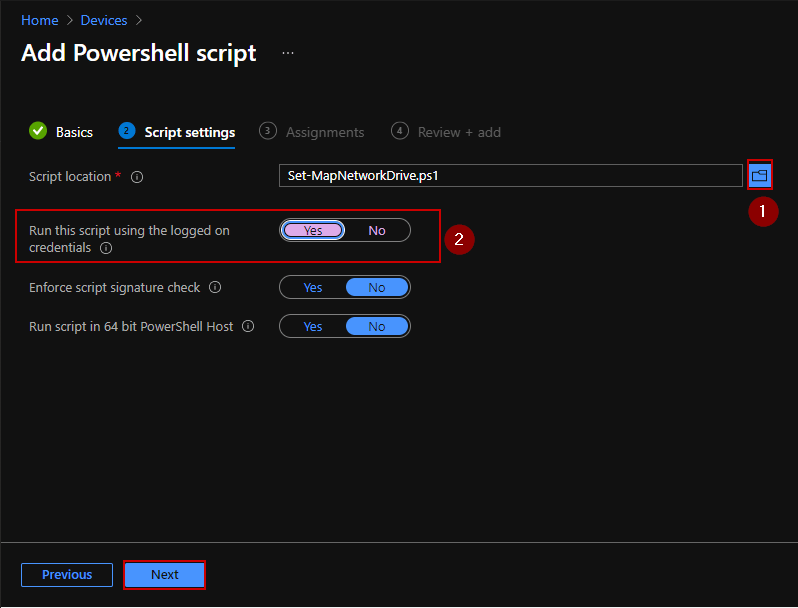 Map an Networkdrive with Intune