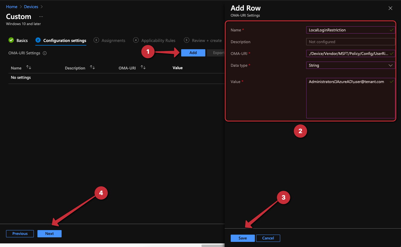 How to restrict the login to dedicated users with intune – Part 1