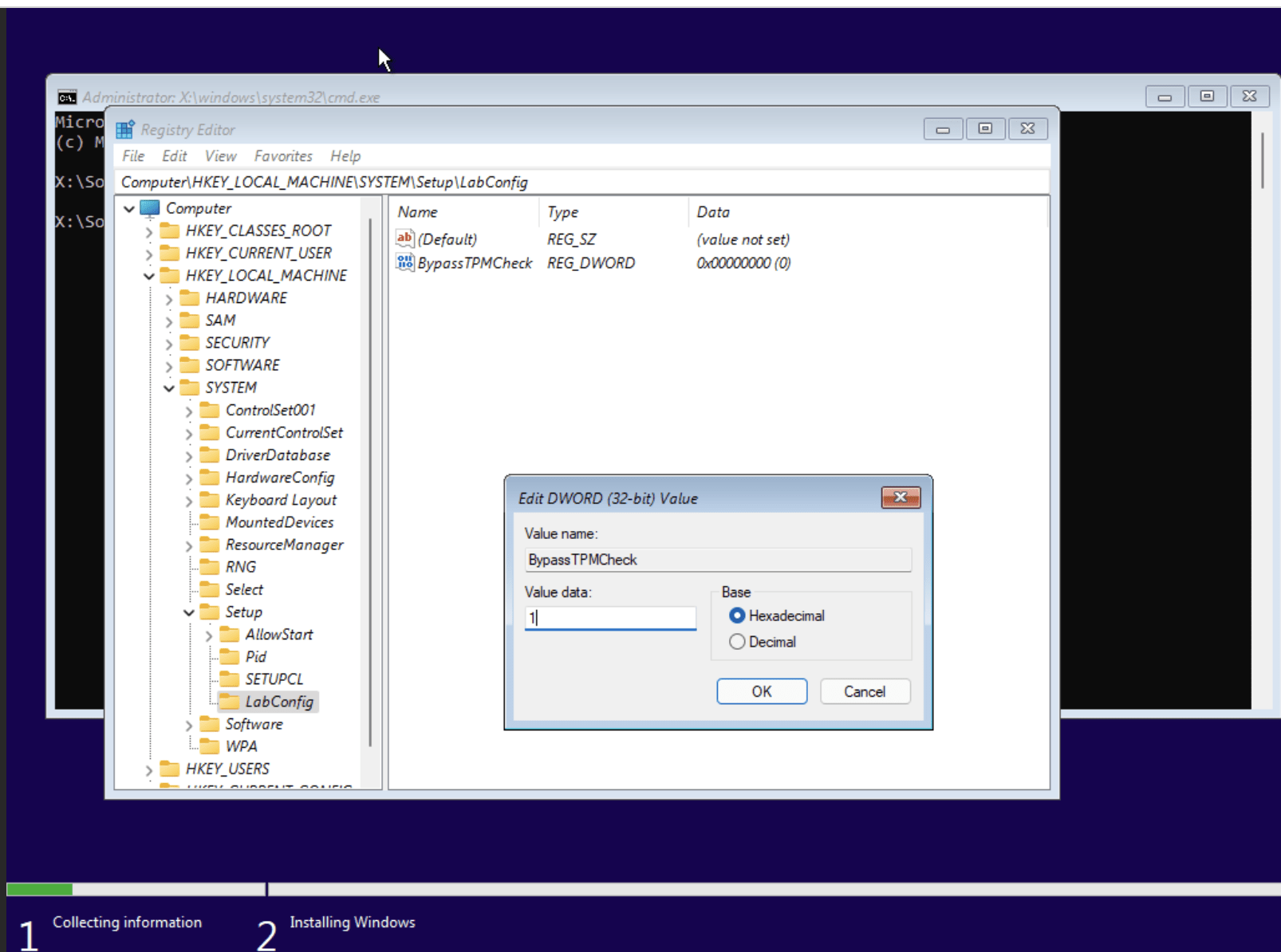 Install Windows 11 without TPM