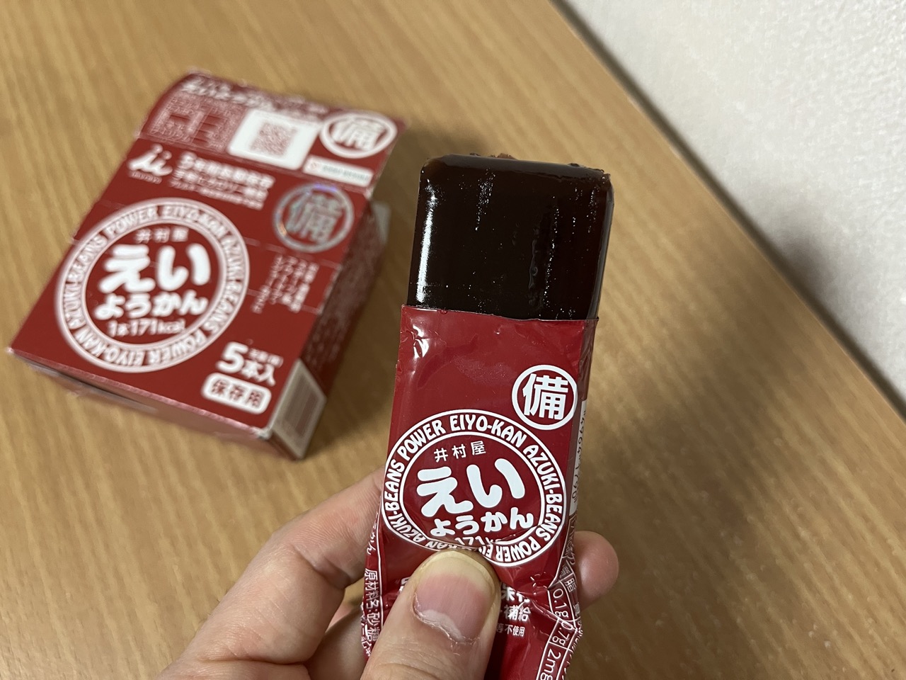 Yokan Sweets as Emergency Food