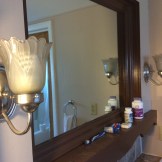 Took the wall lights out of the bathroom...