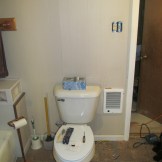 Put a electric wall heater in the bathroom. Yay for warmer showering this winter! (4/19)