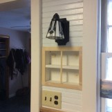 Filled the hole in the wall with a built in shelf.