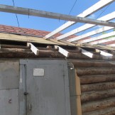 here I extend eaves and remove old roof joists