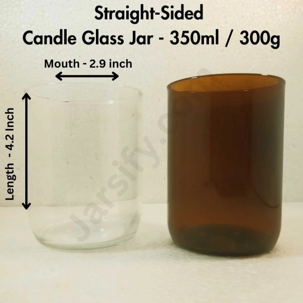 250ml Amber Glass Candle Jar – Small brown candle container for DIY candle projects