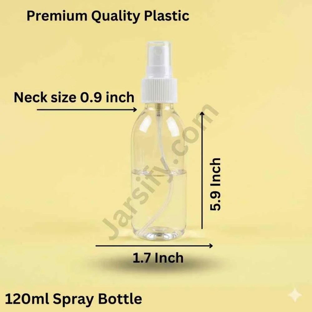 120ml plastic spray bottle with long tube and white nozzle, empty bottle for cleaning liquid and sanitizer