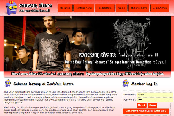 distro, php, mysql, toko online