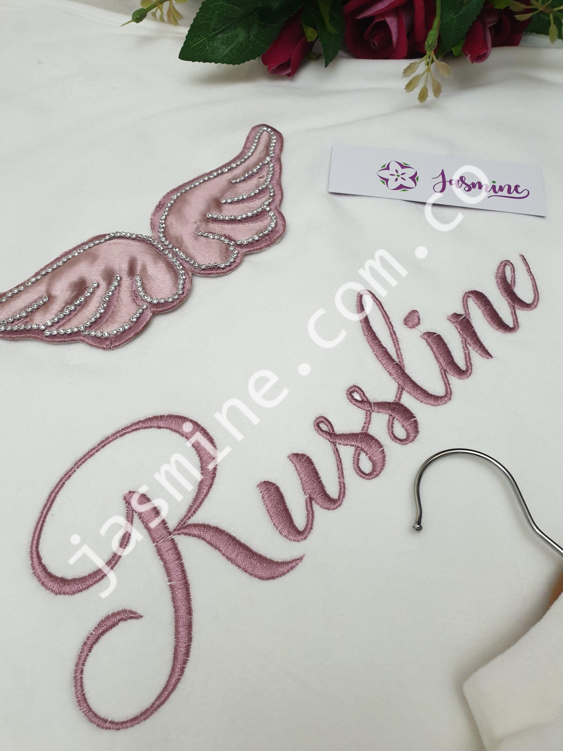 طقم ولادة 6 قطع باسم روزالين Russline وتصميم أجنحة ألماظ كشمير - Image 8