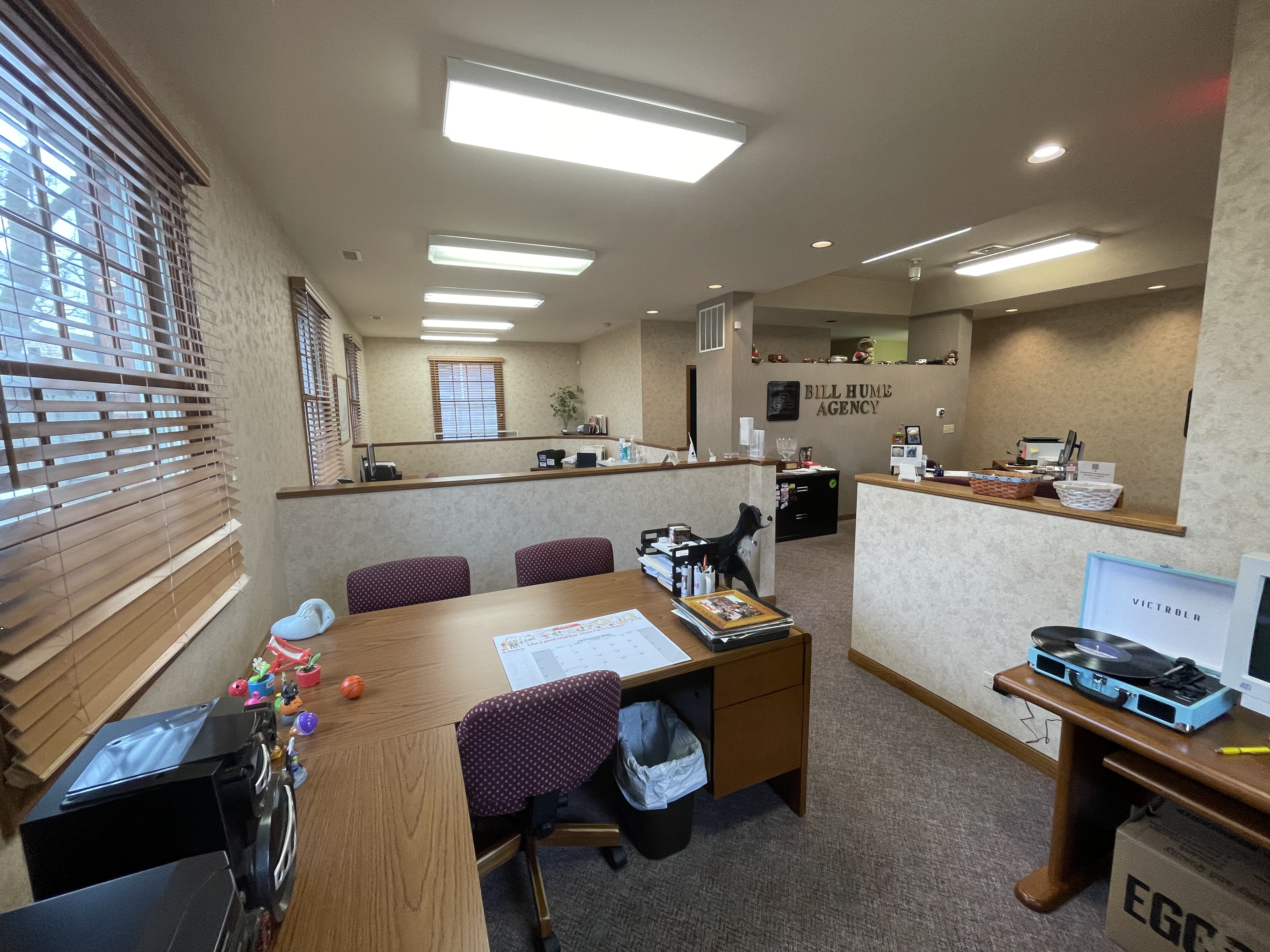 Interior at 4156 Old Grand Ave, Gurnee IL - office suite with reception, private offices, kitchen and restrooms photo