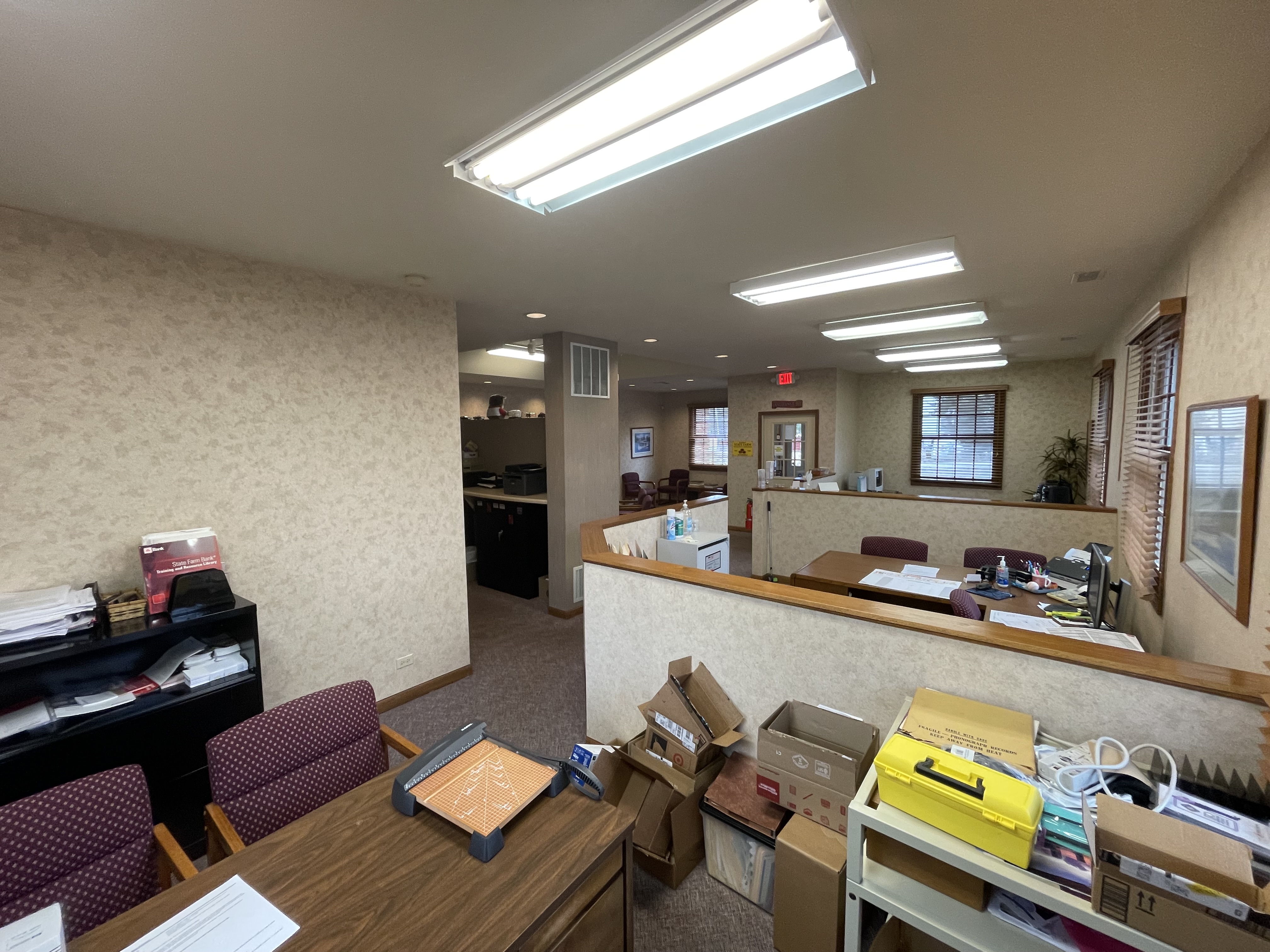 Interior at 4156 Old Grand Ave, Gurnee IL - office suite with reception, private offices, kitchen and restrooms photo