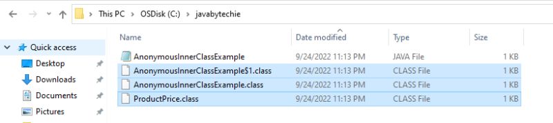 Anonymous Inner Class in Java - javabytechie