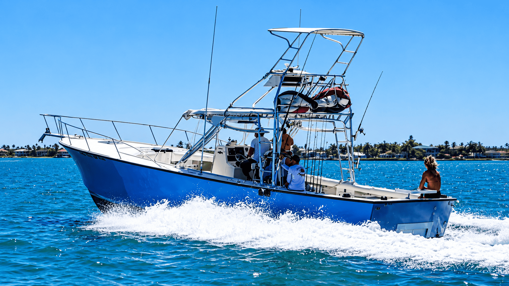 JawsToo 40-foot Dorado running across Gulf waters