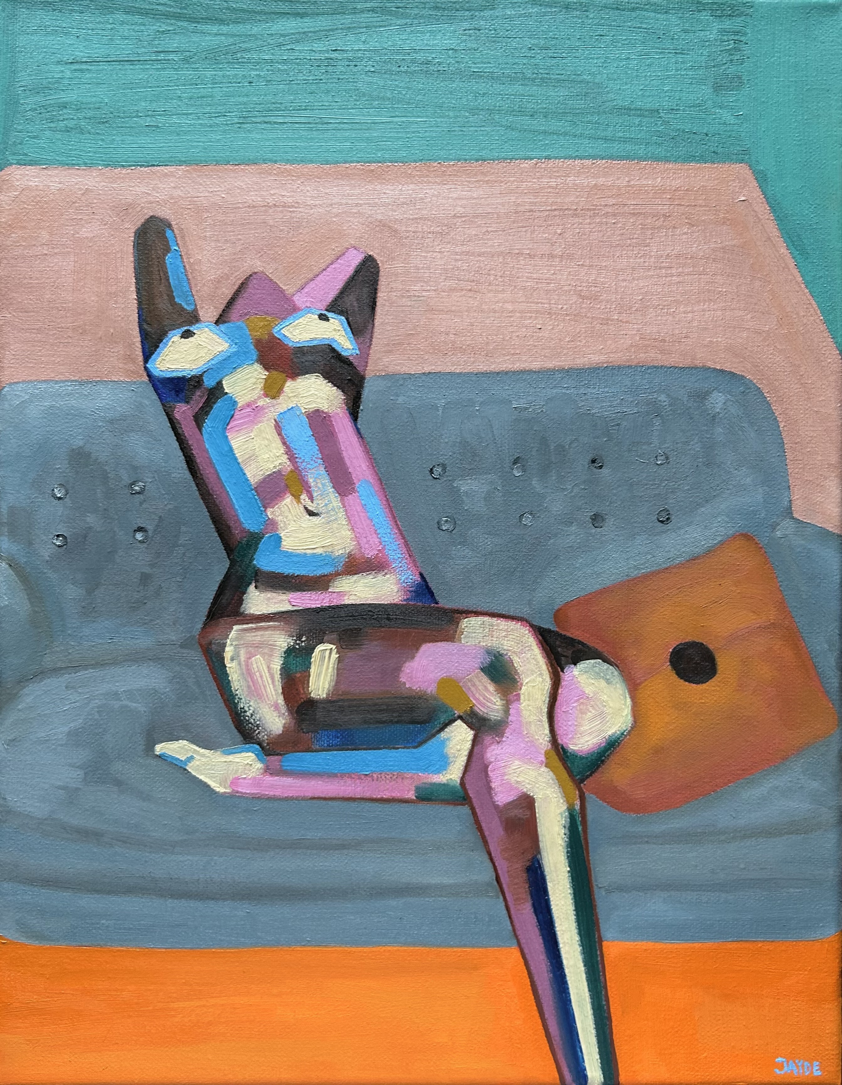 Contemplation, oil on canvas, 41 x 32 cm, Jayde Kim, 2025