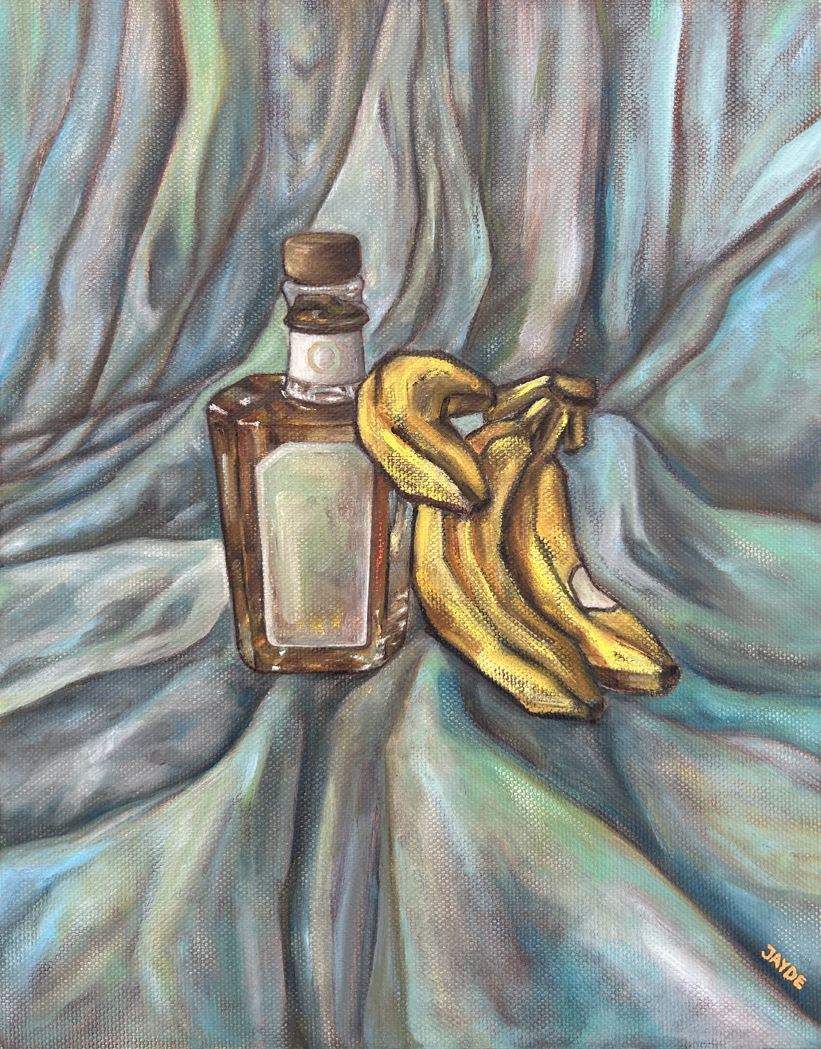 Exports, oil on canvas, 41 x 32 cm, Jayde Kim, 2026