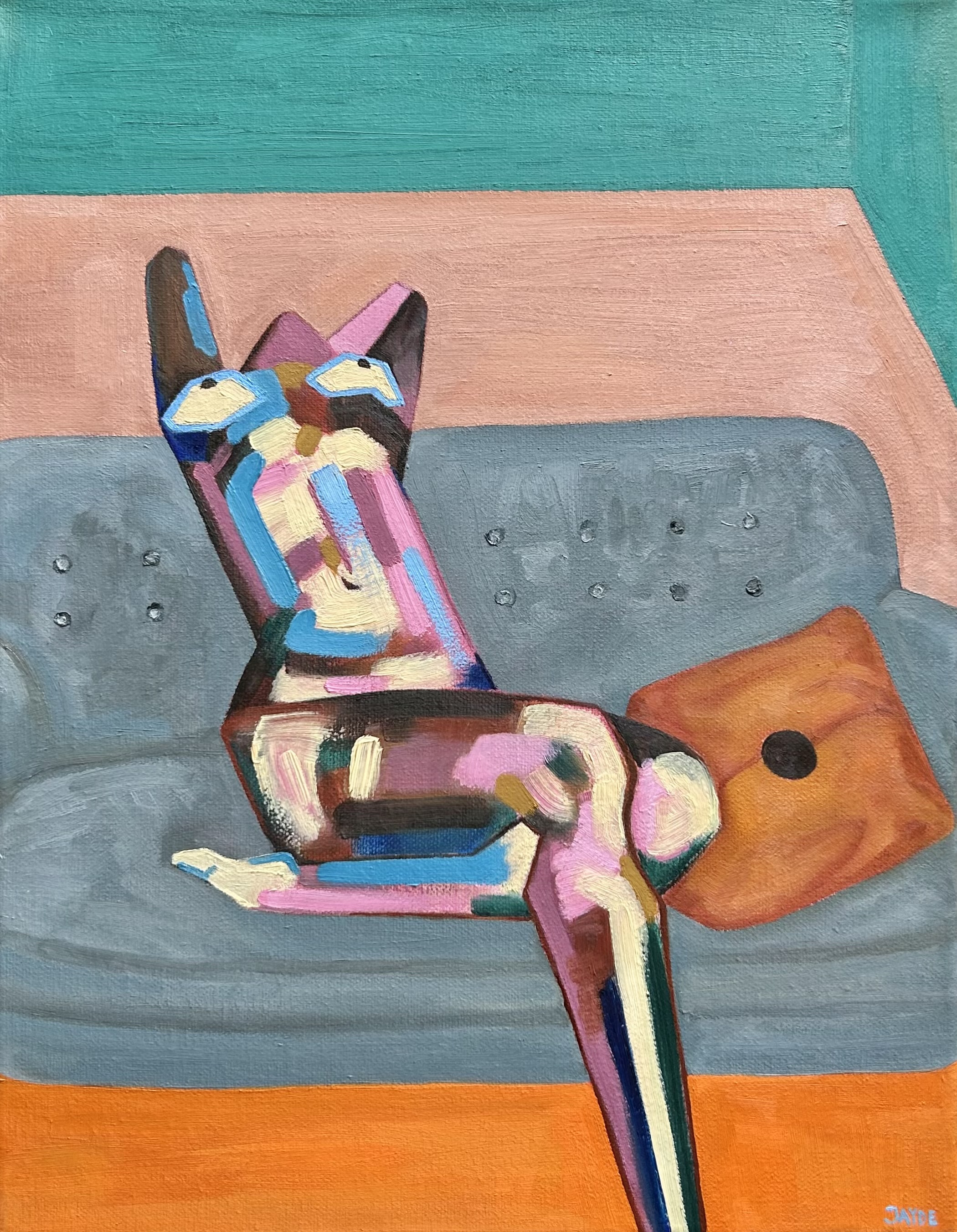 Contemplation, oil on canvas, 41 x 32 cm, Jayde Kim, 2025