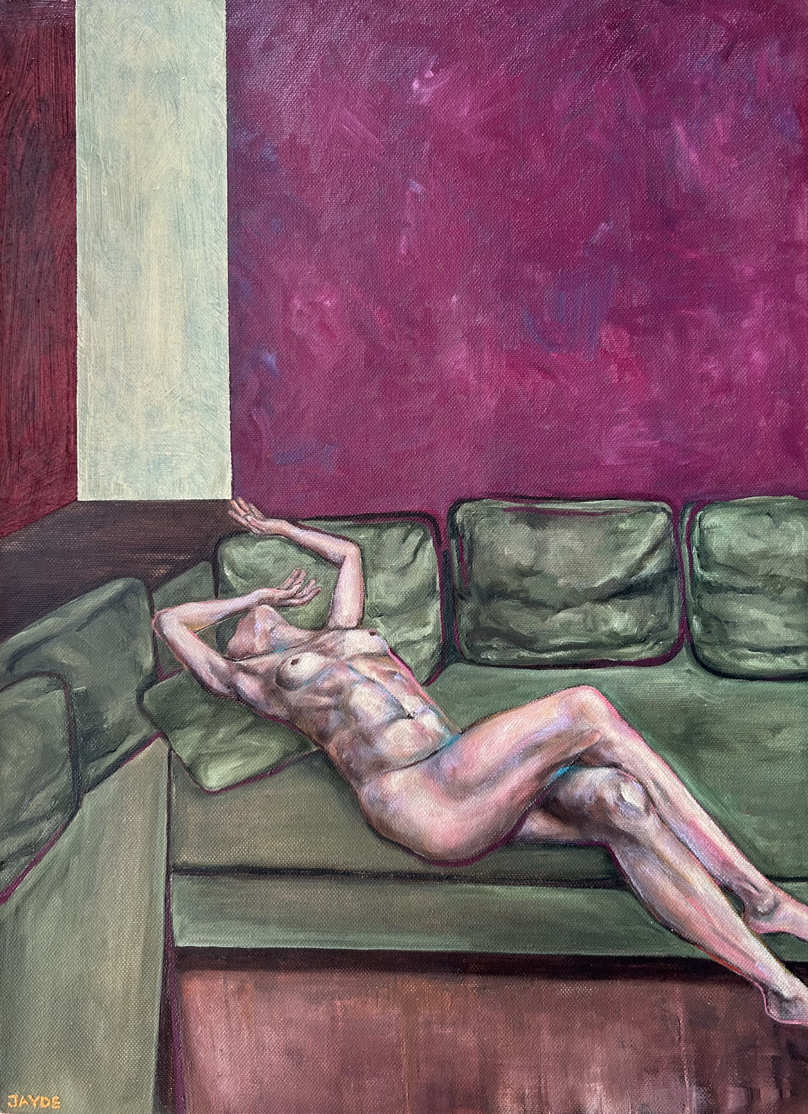 Borderline, oil on canvas, 45.5 x 33.2 cm, Jayde Kim, 2026