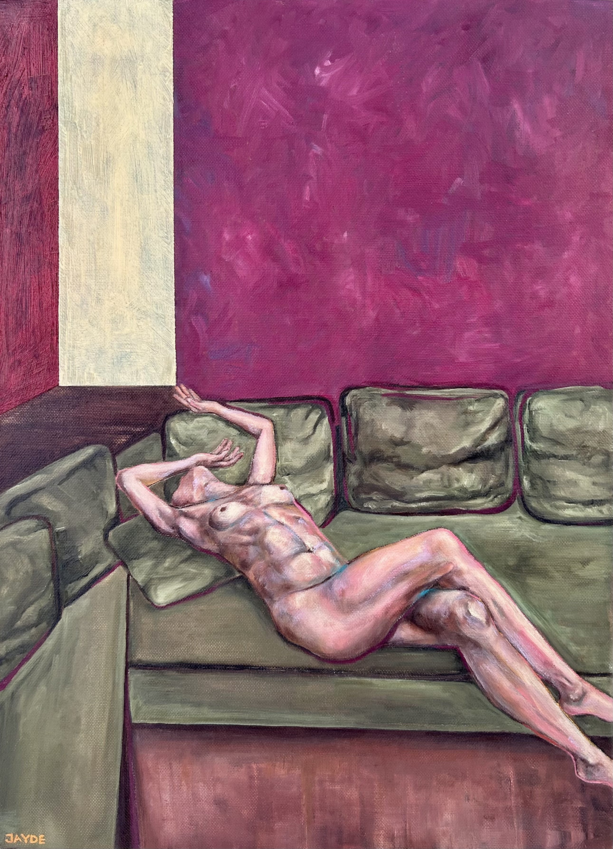 Borderline, oil on canvas, 45.5 x 33.2 cm, Jayde Kim, 2026