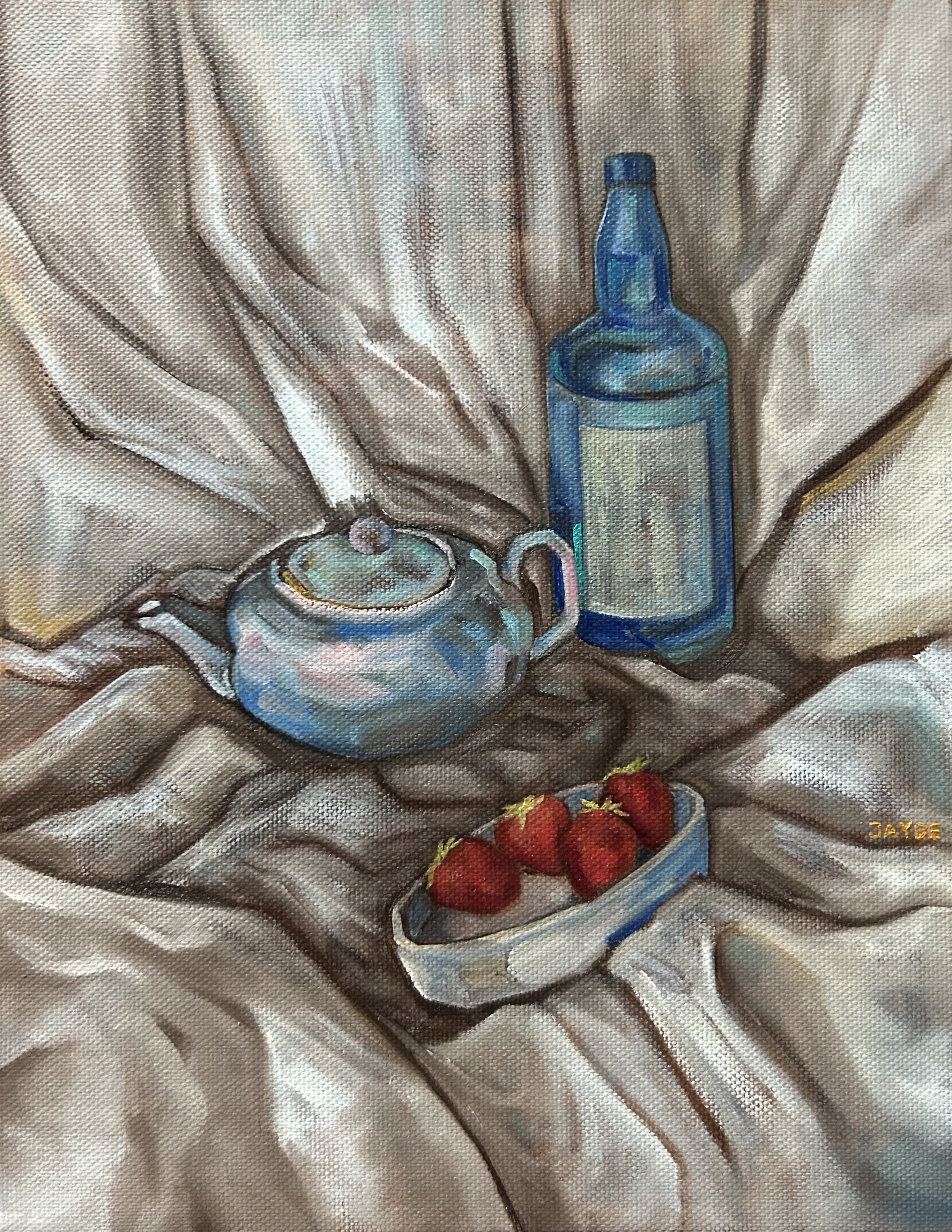 Blue Than Red, oil on canvas, 41 x 32 cm, Jayde Kim, 2026