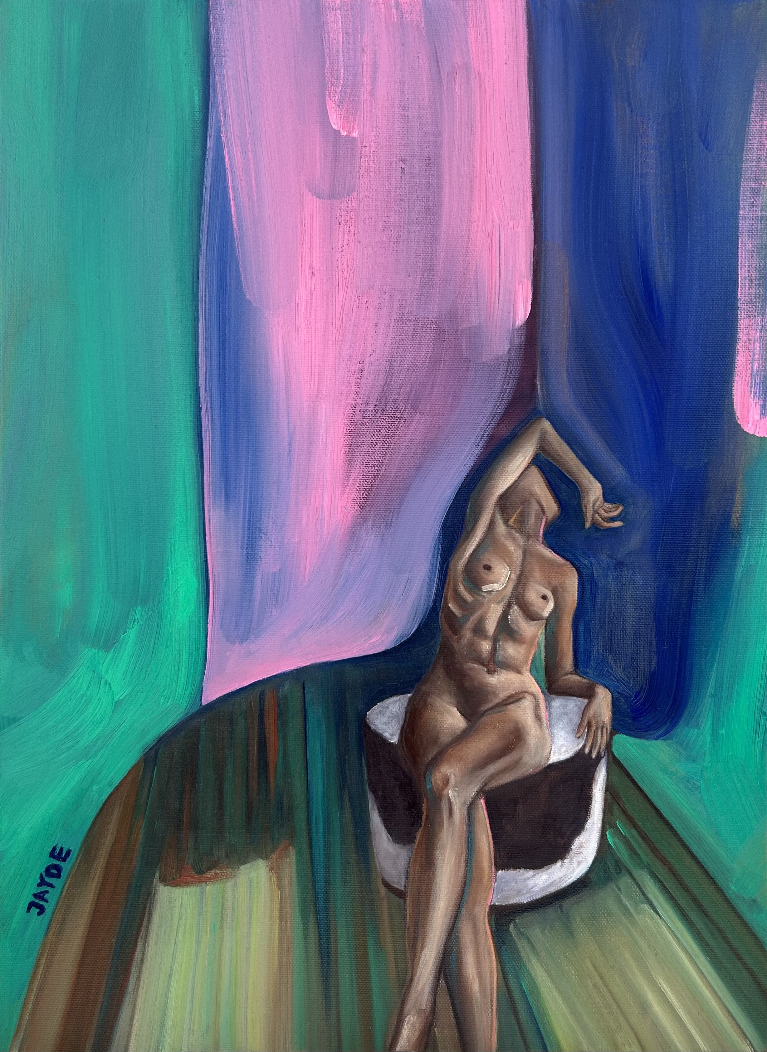 Phase, oil on canvas, 45.5 x 33.2 cm, Jayde Kim, 2026