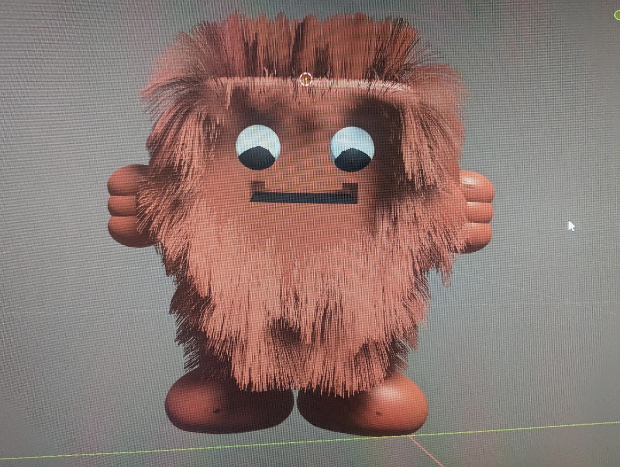A fuzzy character made with Blender. One of the first creations as James larned how to 3D model.