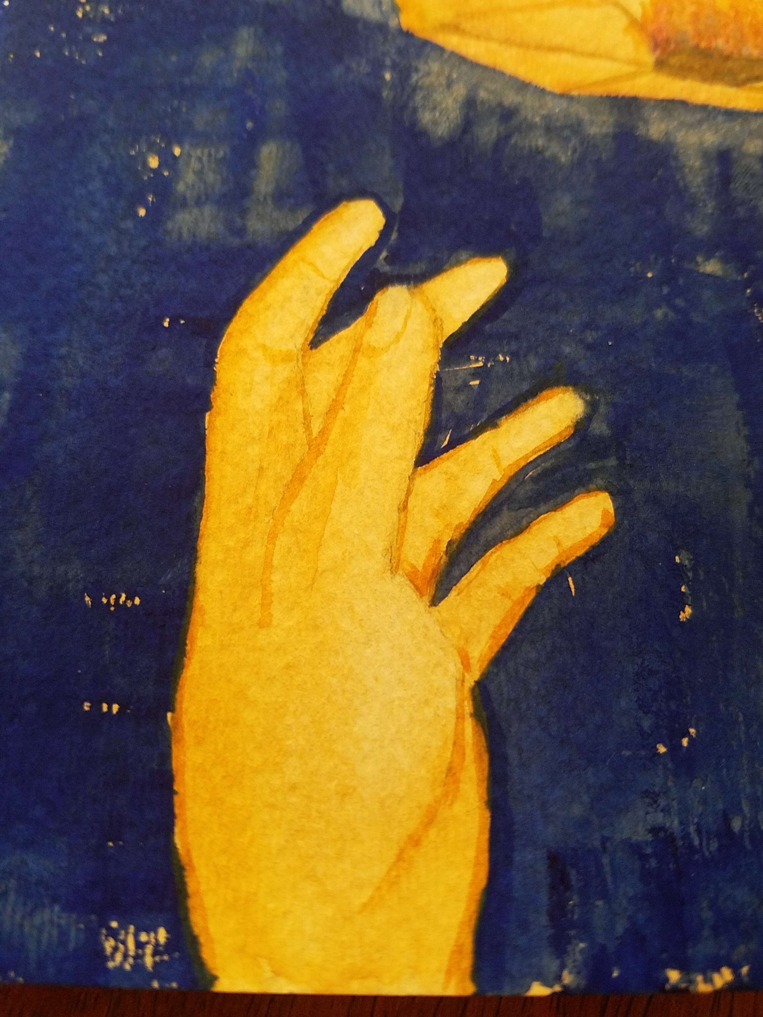 Sky Lantern I (detail of left hand)