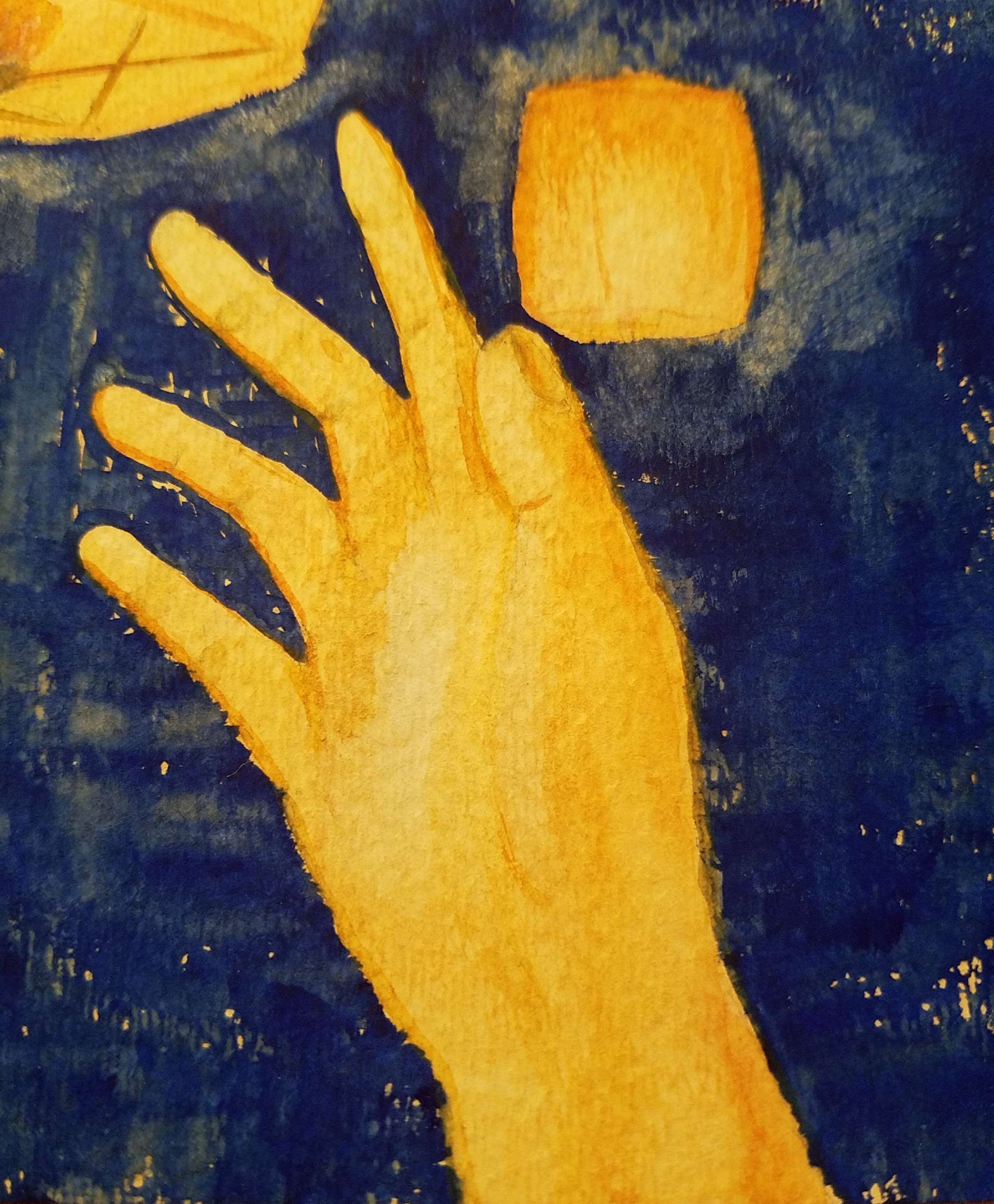 Sky Lantern I (detail of right hand)