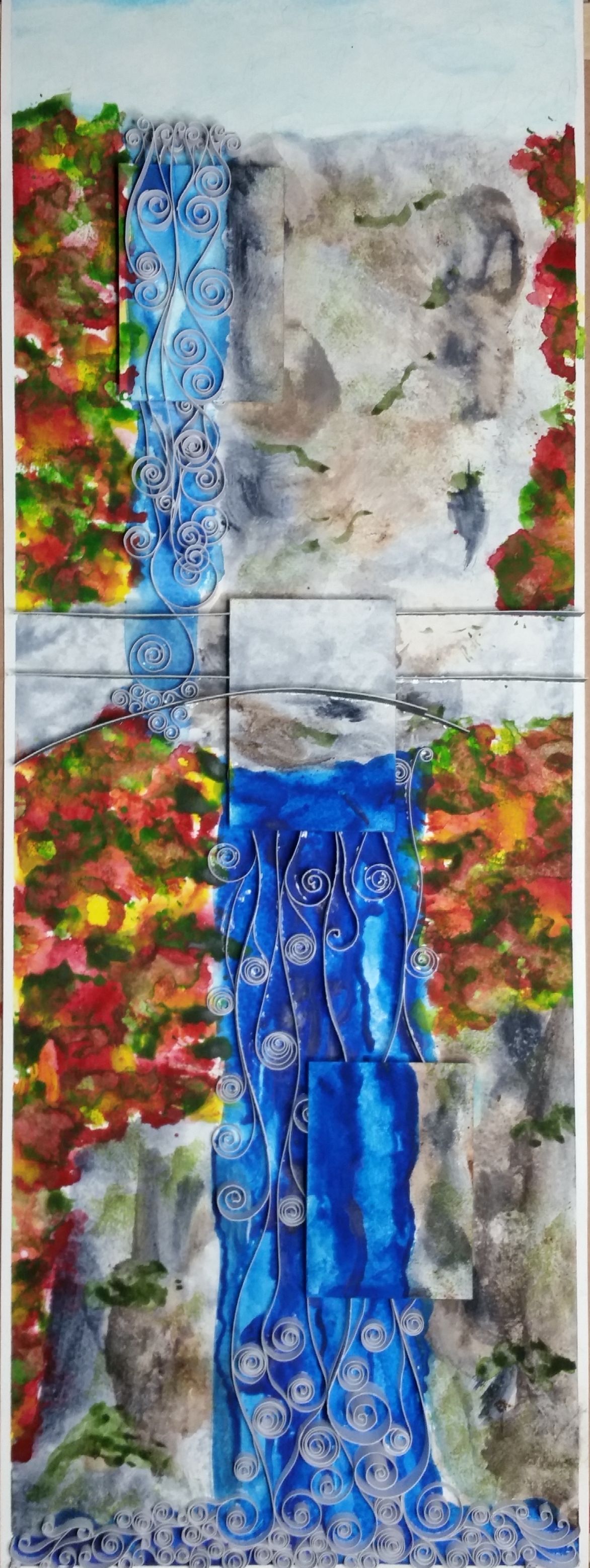 Autumnal Multnomah Falls Quainting