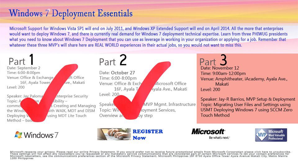 PHIWUG: Windows 7 Deployment Essentials PART 3