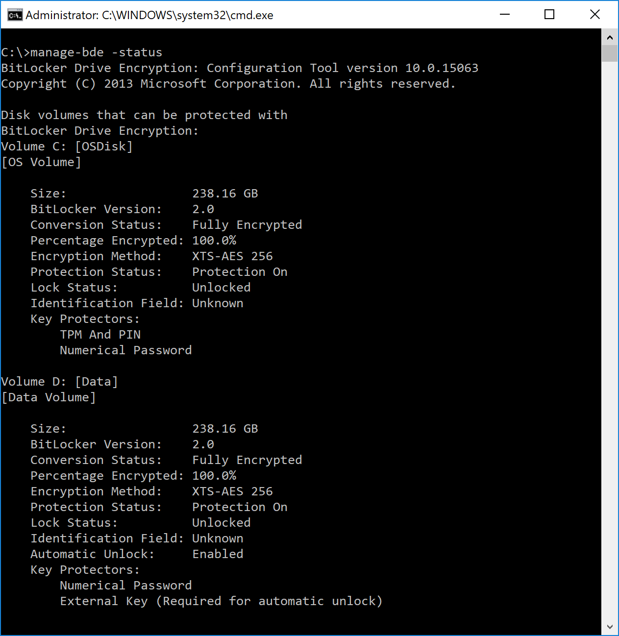 Windows 10 OSD: Enabling BitLocker XTS-AES 256 on Multiple Drives with Full Disk Encryption