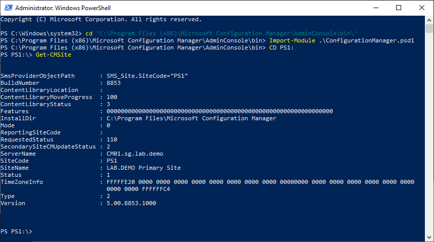 How to import the Configuration Manager PowerShell Cmdlets