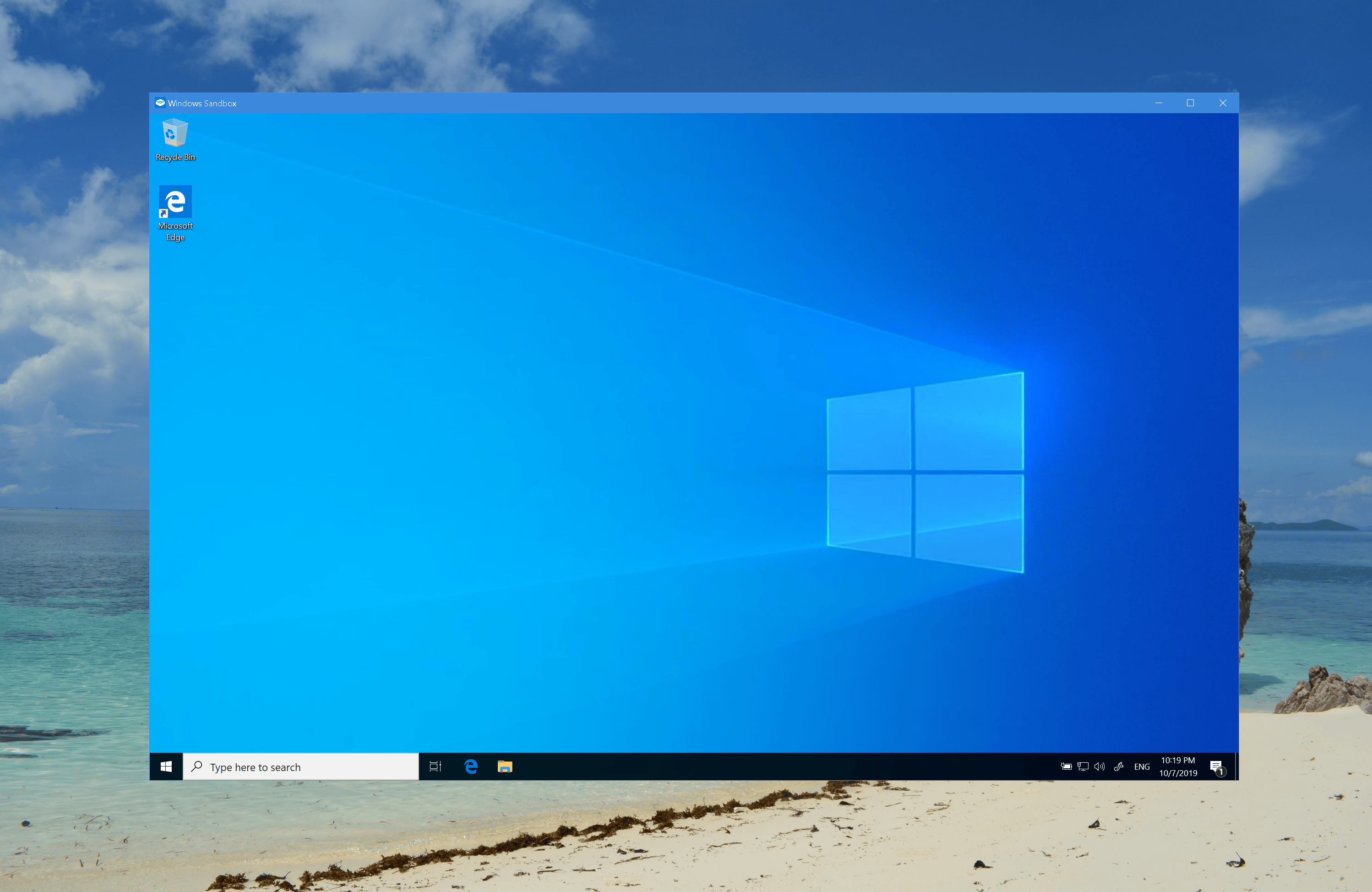 Enabling Windows Sandbox in Windows 10 May Update (version 1903)