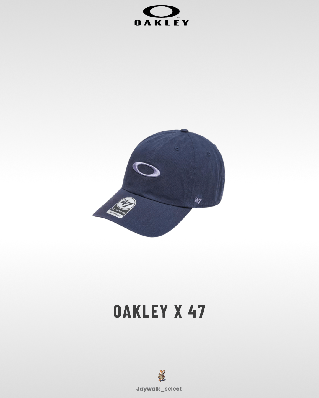 Oakley 歐克利 x 47brand 聯名 Logo 刺繡 鴨舌帽 藍色
