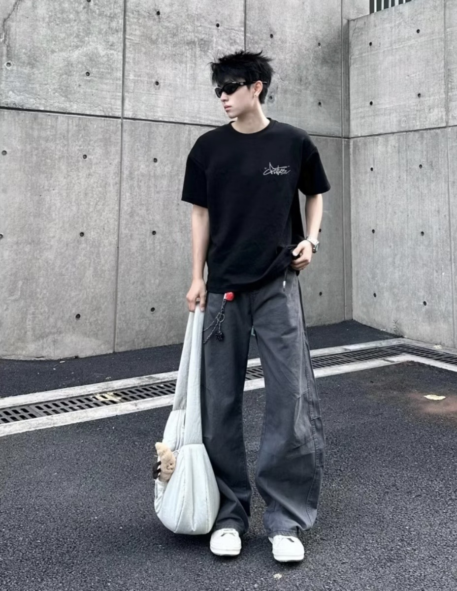 Dickies 刺繡小字 背後草寫 美式復古 短袖棉T 黑色/白色/花灰/藏青/花灰紅