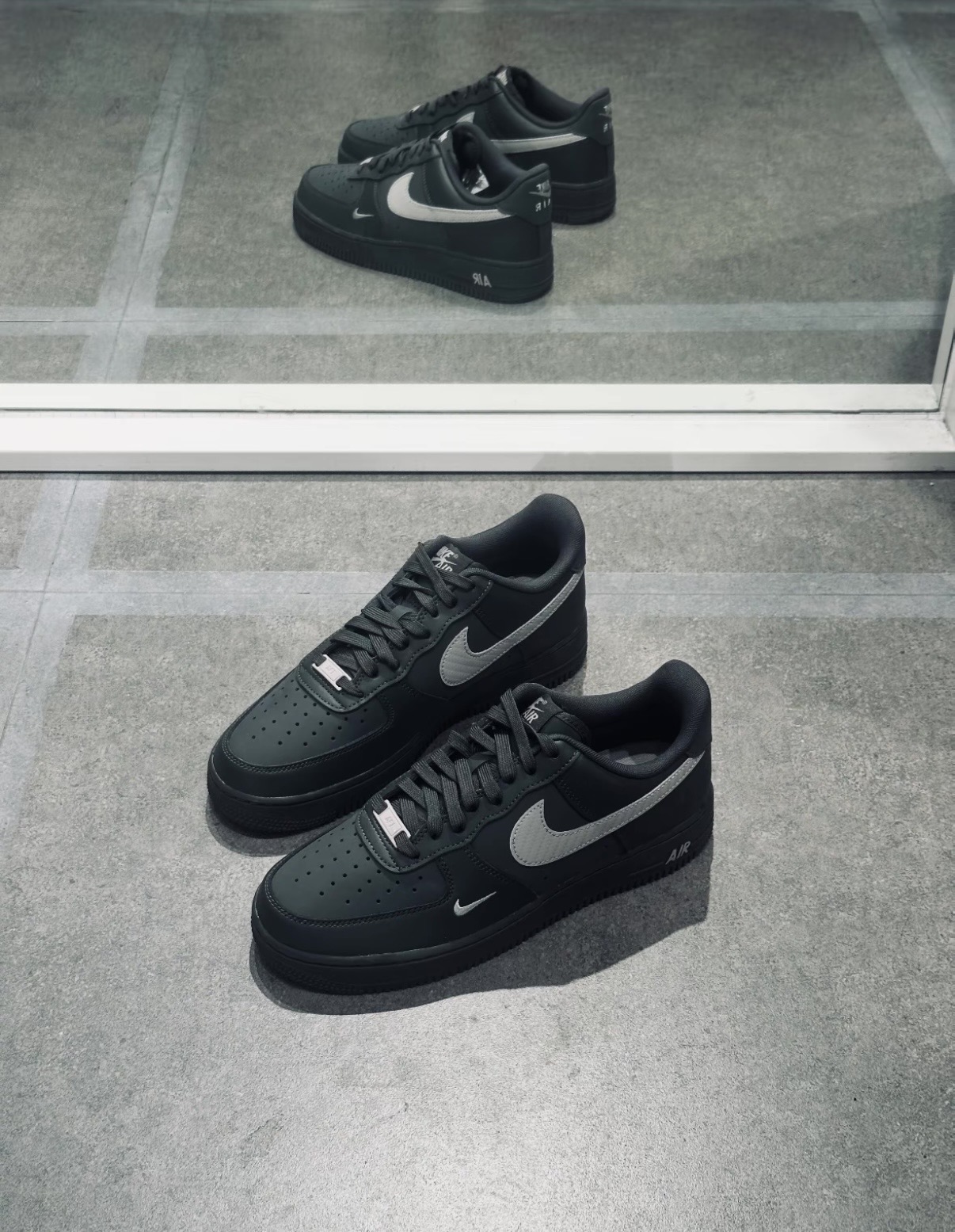 NIKE AF1 蛇紋勾 小勾 灰黑配色 男女同款 IV5732-001
