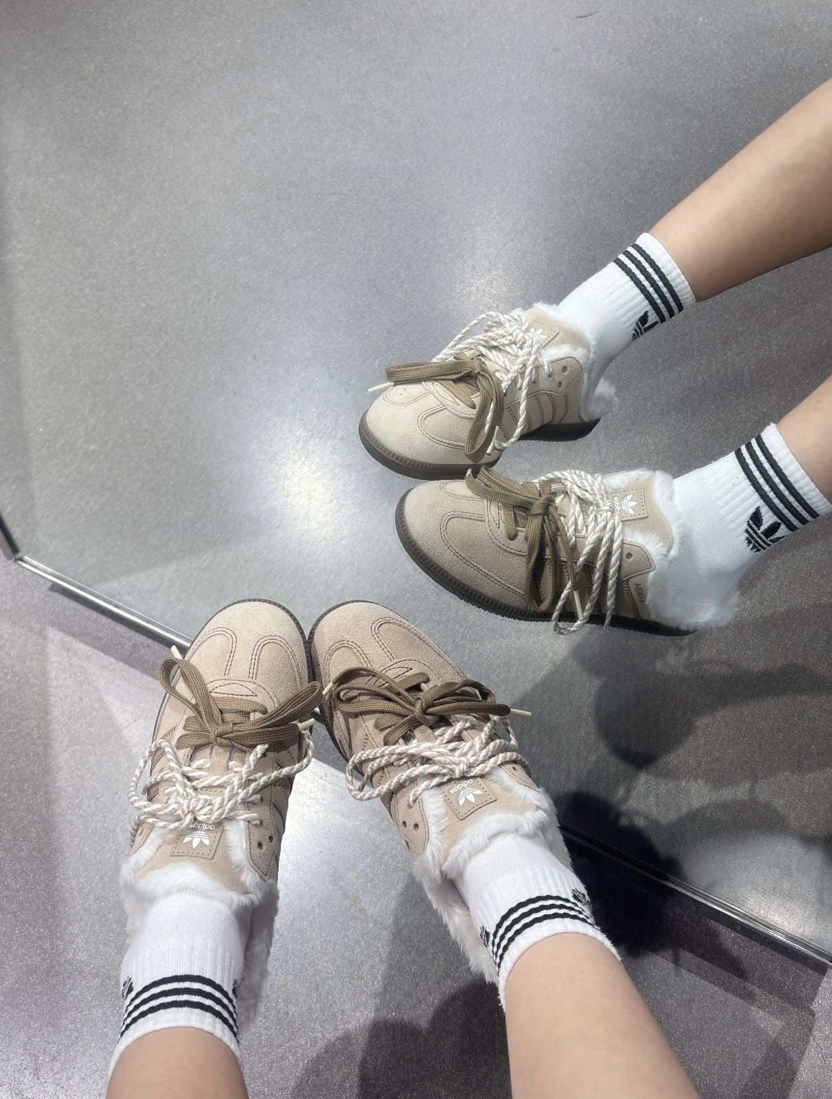 Adidas Samba Mule 毛絨 Miu風 雙鞋帶 穆勒 懶人鞋 HP5055