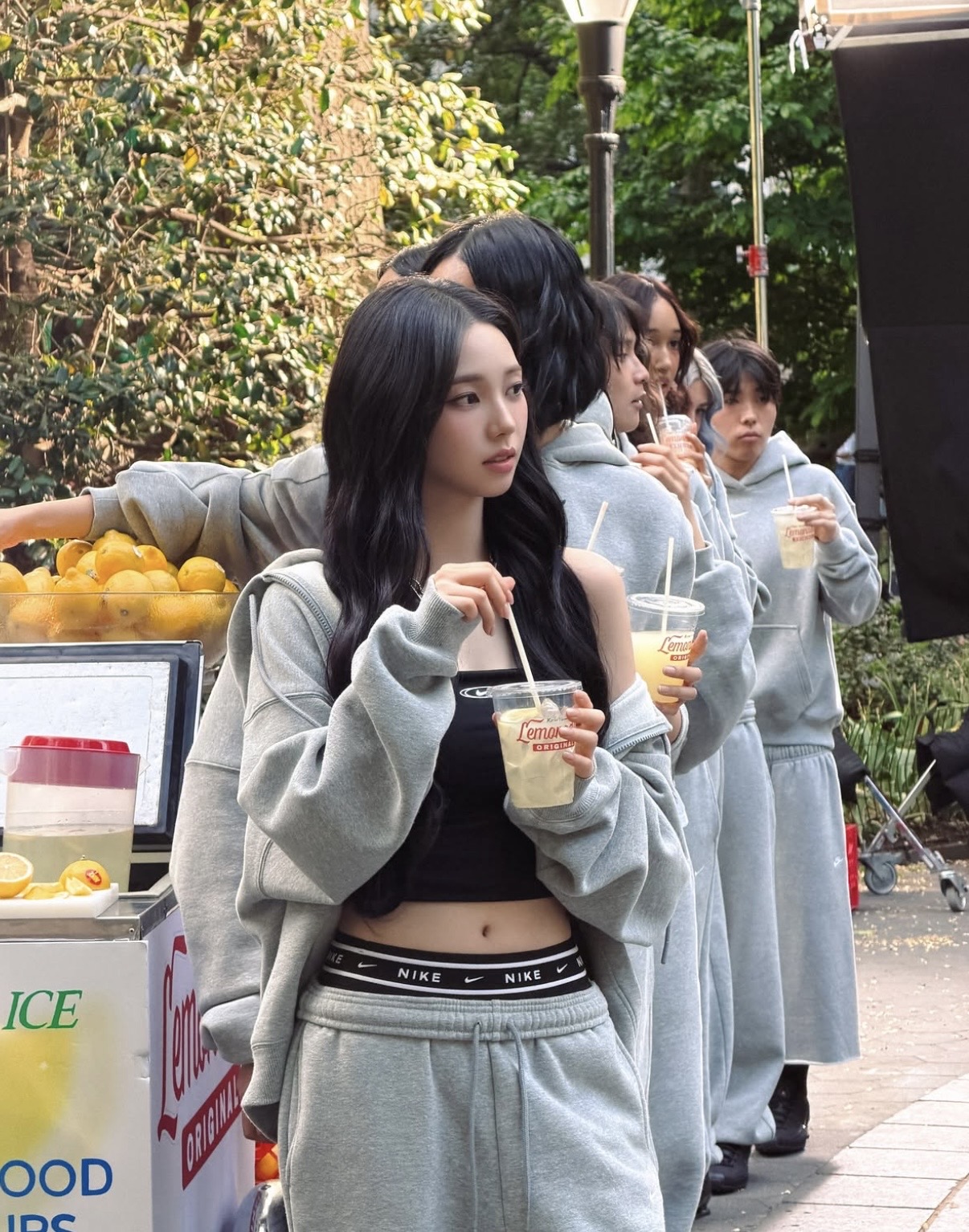 Karina同款 NIKE STUDIO FLEECE Medium Weight落肩寬版連帽拉鍊外套 女IM8085-063