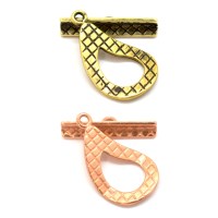 Checkered Teardrop Toggle Clasp