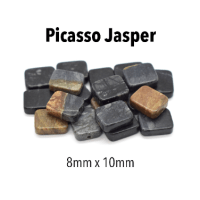 Picasso Jasper (Natural) Flat Rectangle Gemstone Beads