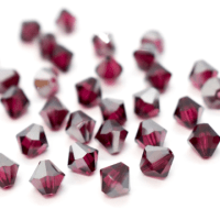 Ruby Satin 5301/5328 Swarovski Crystal Bicone Beads