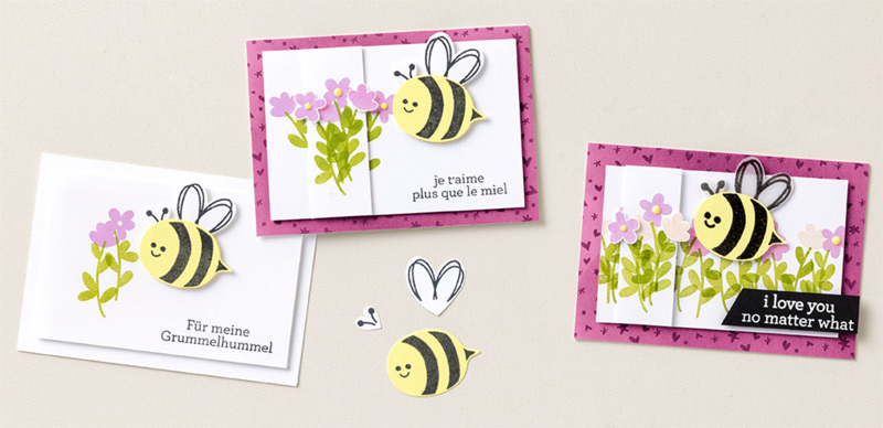 Bee My Valentine suite Step it up cards