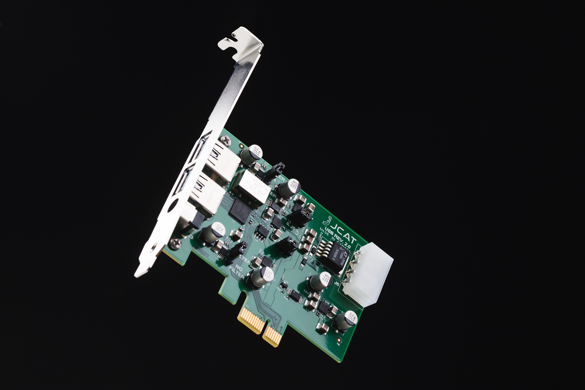hi-end audiophile pcie usb audio output card with femto clock