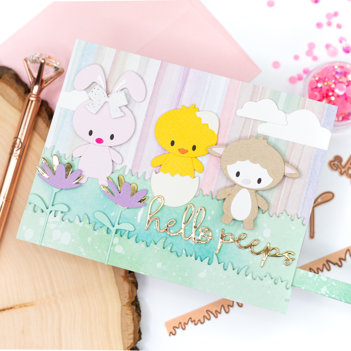 Hello Peeps | Spellbinders Large Die of the Month