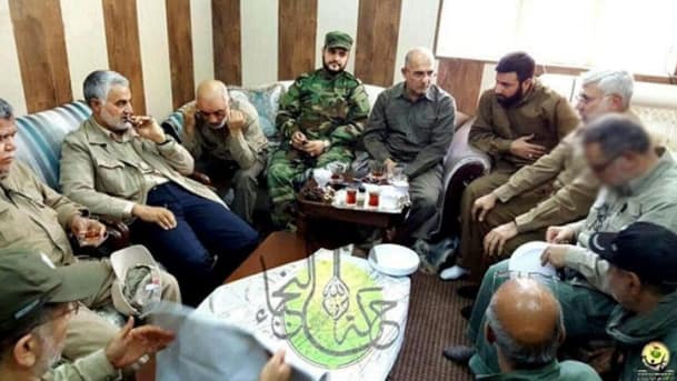 Falluja operations room with Qasem Soleimani