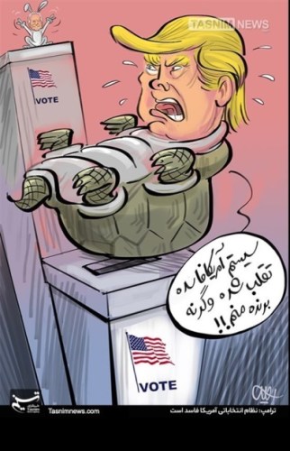 Trump as a fat turtle who turned the polls upside down