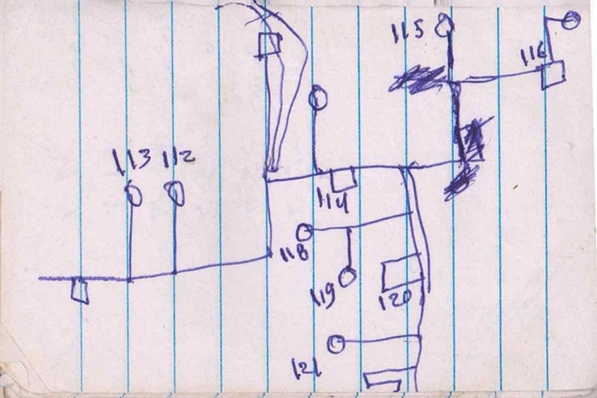 A map of a Hamas tunnel network discovered by Israeli soldiers in the Gaza Strip
