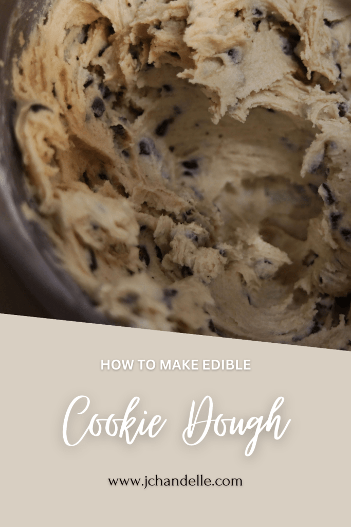 how to make edible cookie dough pinterest graphic