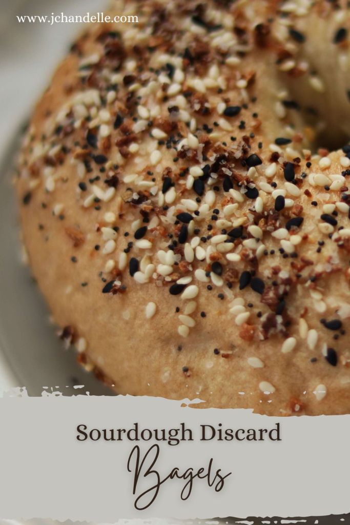 sourdough discard bagels pinterest pin