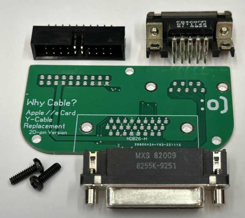 Why Cable? – Apple IIe Card Y-Cable Replacement (20-Pin Cable