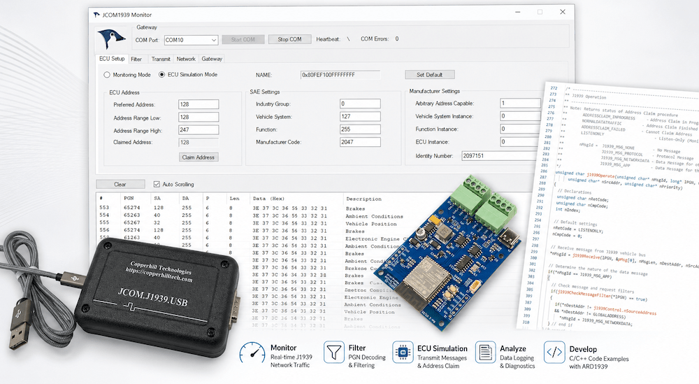 J1939 Development for Embedded Systems