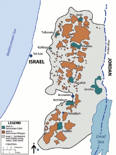 West Bank areas A, B, C